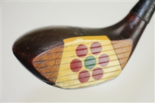Circa 1930's Fancy Face Spoon by Harry C. Lee with Matching Backing Weight - Steel Shaft