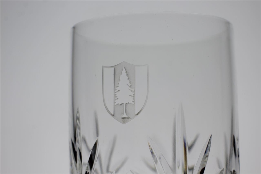 Pine Valley Golf Club Heavy Cut Crystal 14oz. Highball Glass with Etched Logo - Perfect Condition