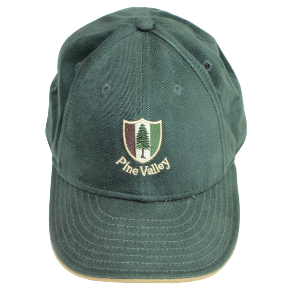 Pine Valley Golf Club Stitched Pine Green Hat with Tan Trim - Size 7 3/8