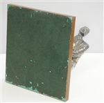 Large Silver Plated Golfer Figure Addressing Golf Ball on Wood Base - 14 Tall!