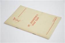 Vintage St. Augustine's Golf Club Official Handbook