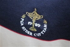 Mark Calcavecchia's 1989 Ryder Cup USA Team Issued Red/White/Blue Short Sleeve Shirt- XL