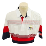 Mark Calcavecchias 1991 Ryder Cup USA Team Issued Red/White/Blue Short Sleeve Shirt- XXL