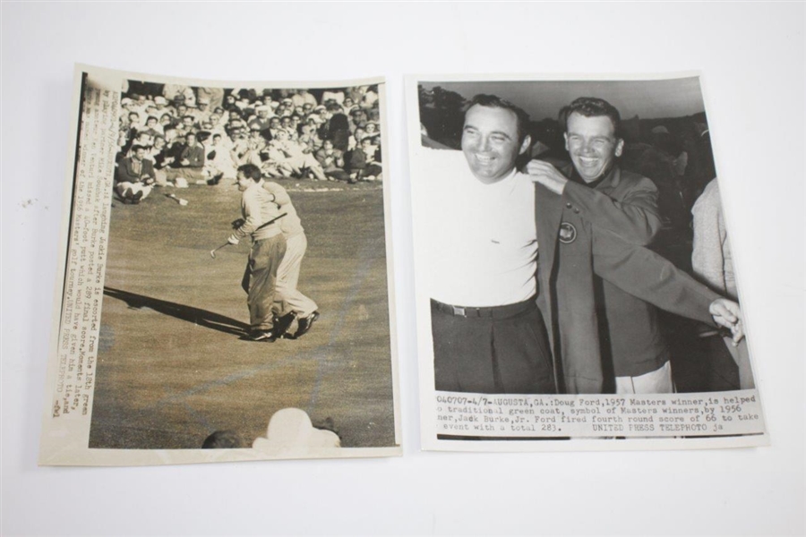 1935, 1956, & 1957 Original Wire Photos from The Masters Tournament