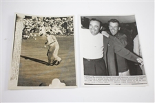 1935, 1956, & 1957 Original Wire Photos from The Masters Tournament