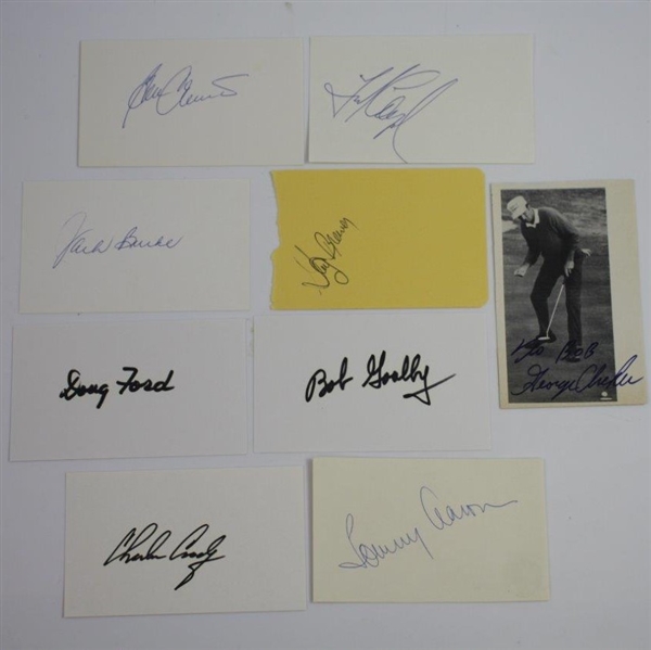 Nine Different Cut Signatures from Masters Champions 1956-1992 JSA ALOA