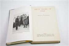Chick Evans' Personal Books 'Fifty Years of Golf', 'Golfing Step by Step', & 'The Scottish Invasion'