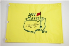 Bernhard Langer Signed 2014 Masters Embroidered Flag with 1985 1993 Inscription JSA ALOA
