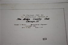 Early 1930's The Ridge Country Club of Chicago Plan Photo - Wendell Miller Collection