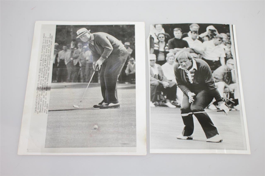 1966 & 1975 Jack Nicklaus Masters Tournament Wire Photos
