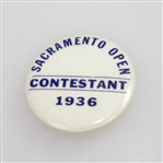 1936 Sacramento Open Contestant Badge - Rod Munday Collection