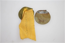 Two Riverside 'Birthplace of the Navel Orange' Contestant Badges - Rod Munday Collection