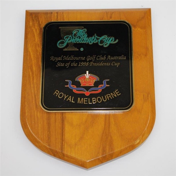 1998 The President's Cup at Royal Melbourne Shield Plaque