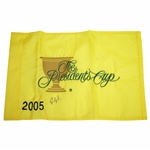 Ken Venturis Personal 2005 The Presidents Cup Embroidered Flag Signed by Fred Couples JSA ALOA