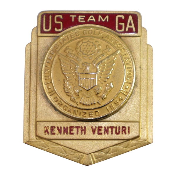 Ken Venturi's USGA Past Walker Cup Team Credentials Badge - Kenneth Venturi