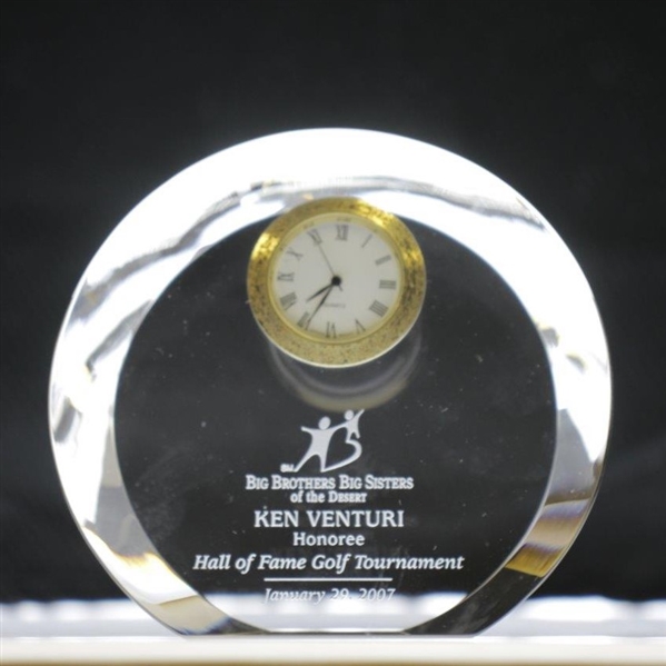 Ken Venturi's Big Brothers Big Sisters of the Desert Hall of Fame Tournament Honoree Clock - 2007