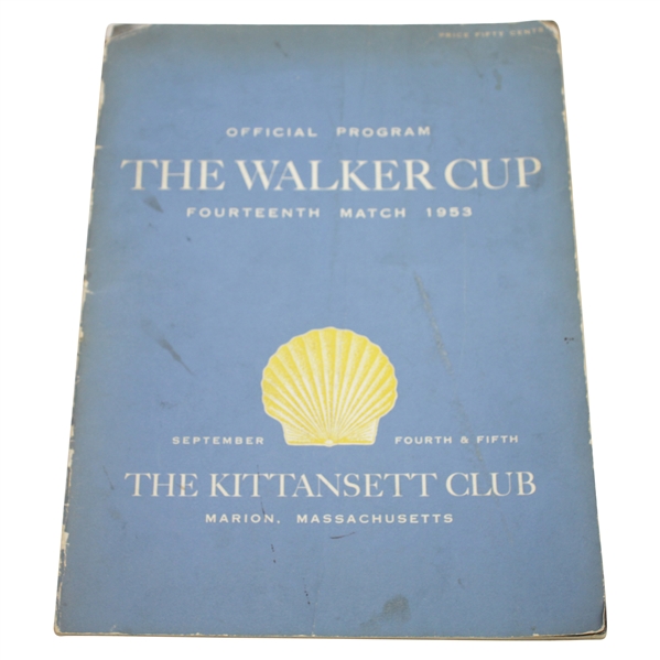 Ken Venturi's Personal 1953 The Walker Cup at The Kittansett Club Official Program