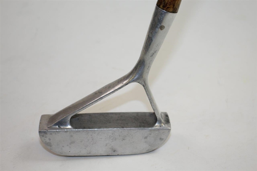 Circa 1910 Aluminum Head Forked Model Putter - Not Hackbarth