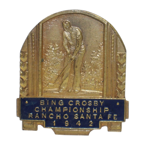 1942 Bing Crosby Pro-Am at Rancho Santa Fe Golf Club Contestant Badge - Rod Munday Collection