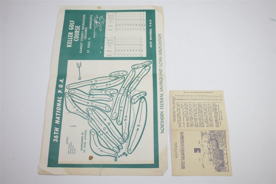 1952 PGA Championship at Keller GC Letters, Qualifier Scorecard, & Pairing Sheet - Rod Munday Collection
