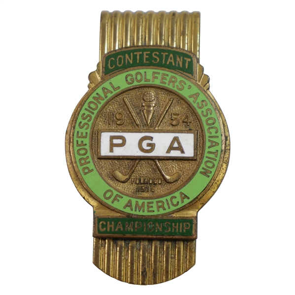 1954 PGA Championship at Keller GC Contestant Badge - Rod Munday Collection