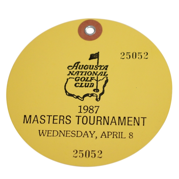 1987 Masters Tournament Wednesday Ticket #25052 - Ben Crenshaw Par 3 Winner