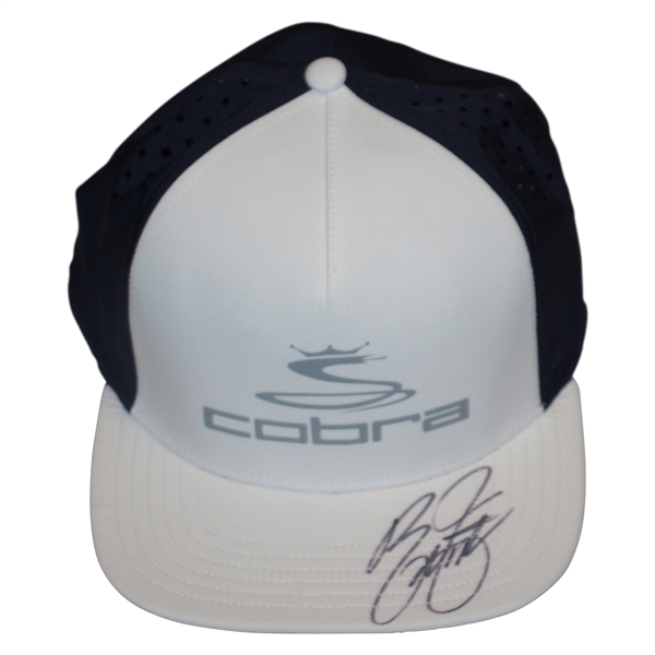 Rickie Fowler Signed White & Navy COBRA Hat JSA #U97277