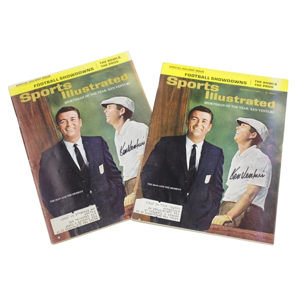 Ken Venturi's Personal Signed Two Sports Illustrated Sportsman of the Year Magazines Dec 1964 JSA ALOA