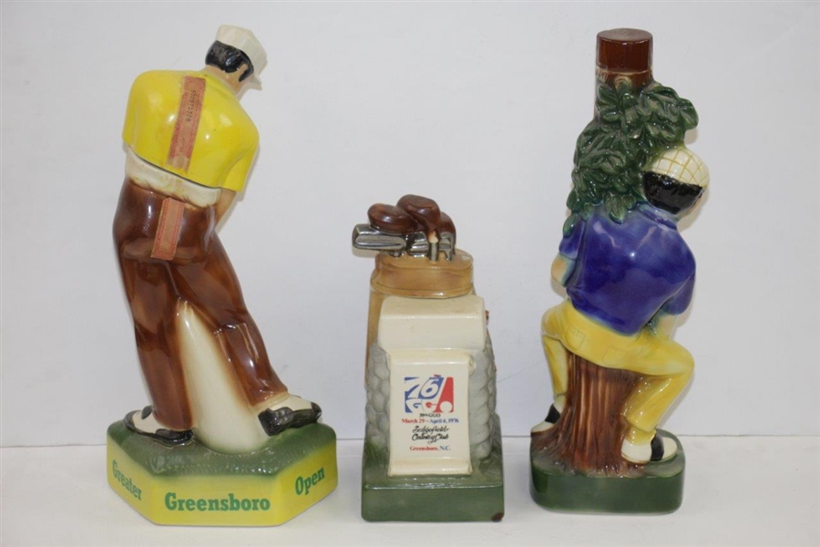 1971, 1973, & 1976 Greater Greensboro Open Ltd Ed Decanters
