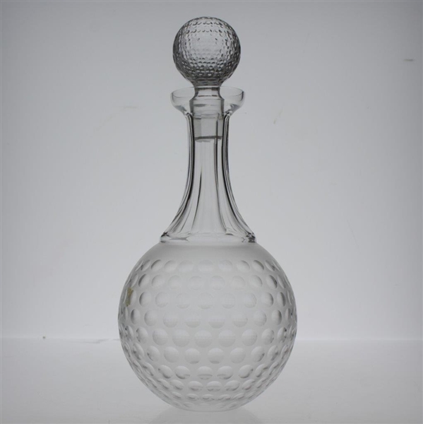 Classic Royal Doulton Large Golf Ball Glass Decanter with Golf Ball Stopper - Original Box