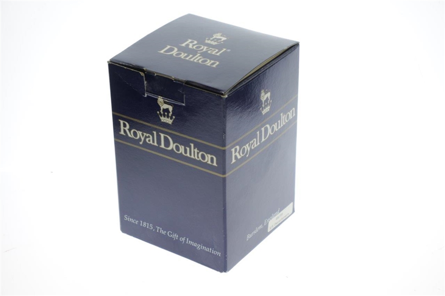 Classic Waterford Cut Crystal Golf Bag & Golfer with Royal Doulton Box