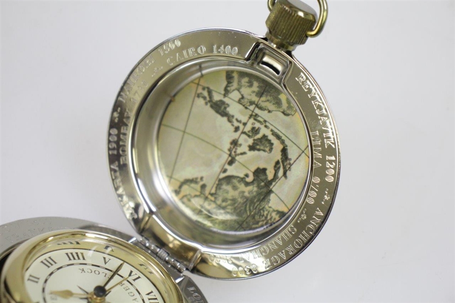 Grants of Dalvey 'The Dalvey Golfer' Voyager Hip Flask Clock in Original Case