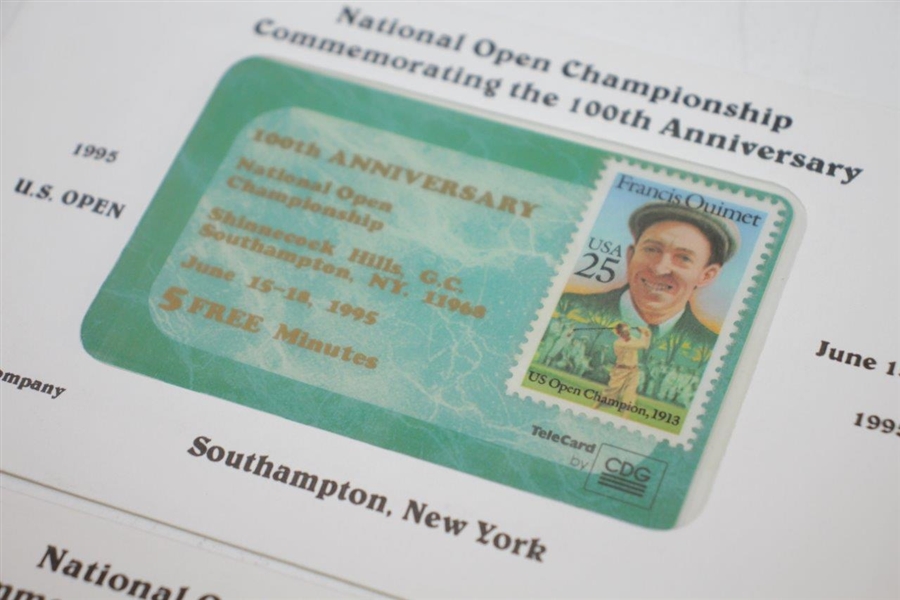 Bobby Jones, Francis Ouimet, & Babe Zaharias Ltd Ed 1995 US Open Championship Comm. Calling Cards