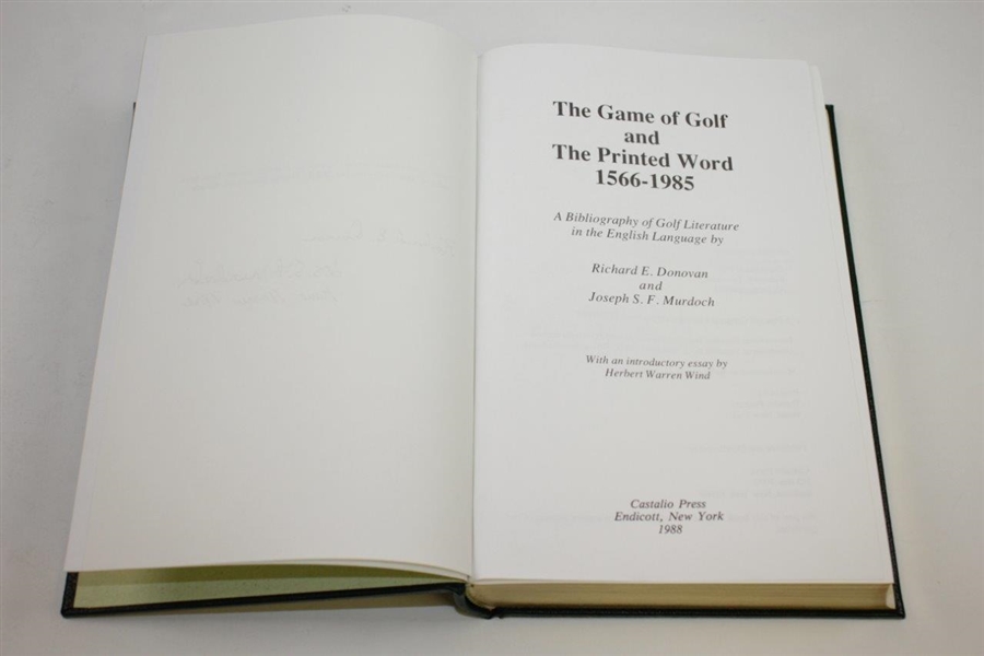 'The Game of Golf and The Printed Word 1566-1985' Ltd Ed #320/350 Book by Murdoch & Donovan