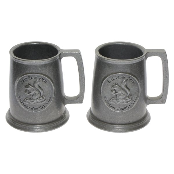 1983 US Open at Oakmont Country Club Commemorative Pewter Tankards