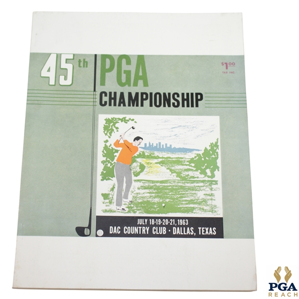 1963 PGA Championship at DAC Country Club - Jack Nicklaus Winner - Excellent Condition