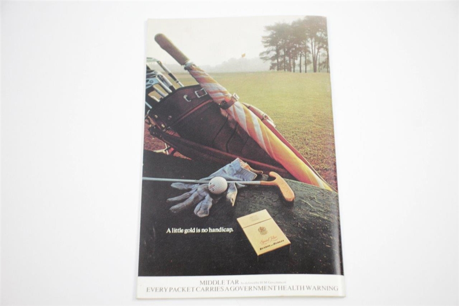 1975 The Walker Cup at The Old Course St. Andrews Official Program
