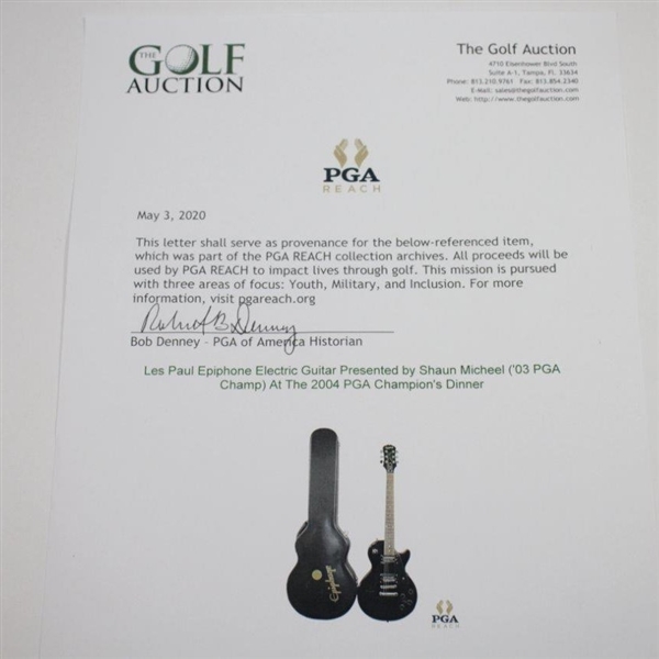 Les Paul Epiphone Electric Guitar Presented By Shaun Micheel ('03 PGA Champ) At The 2004 PGA Champion's Dinner
