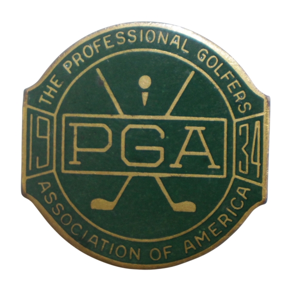 1934 PGA Championship at Park CC Contestant Badge - Paul Runyan Winner - Rare