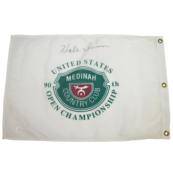 Hale Irwin Signed 1990 US Open at Medinah CC White Flag JSA #DD40718