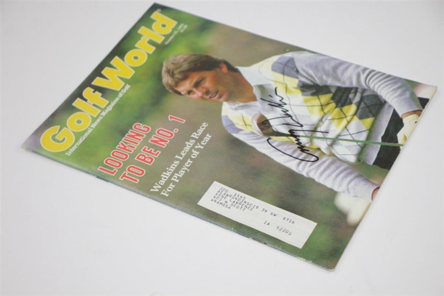 Lanny Wadkins Signed Golf World Magazine - October 25, 1985 JSA ALOA