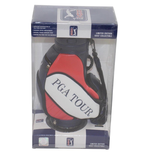 PGA Tour Mini Red, White, & Blue Golf Bag in Original Box