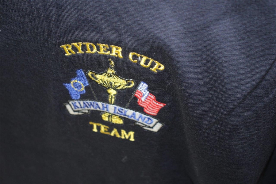 Mark Calcavecchia's 1991 Ryder Cup USA Team Issued Dark Blue Short Sleeve Shirt - XXL