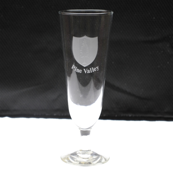 Pine Valley Golf Club Classic Clear Etched Beer Glass - Excellent Condition