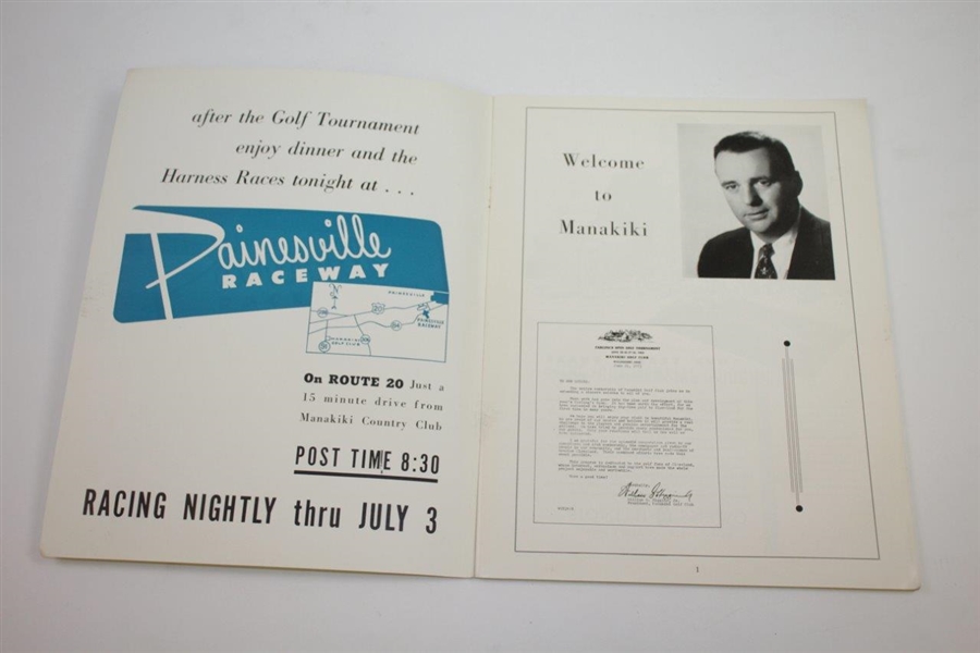 Sam Snead, Ellsworth Vines, & Ed Oliver Signed 1953 Carling's Open Program FULL JSA #X22541