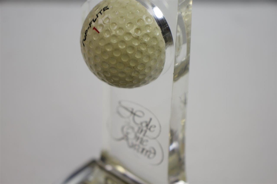 Pair of Classic Lucite Hole-In-One Awards - Spalding & Titleist