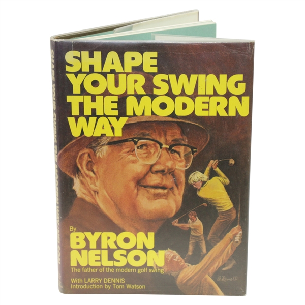 1976 First Edition 'Shape Your Swing the Modern Way' Book by Byron Nelson in Mylar Wrap