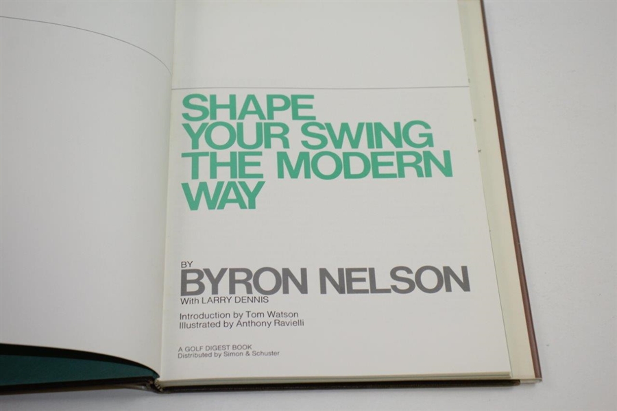 1976 First Edition 'Shape Your Swing the Modern Way' Book by Byron Nelson in Mylar Wrap