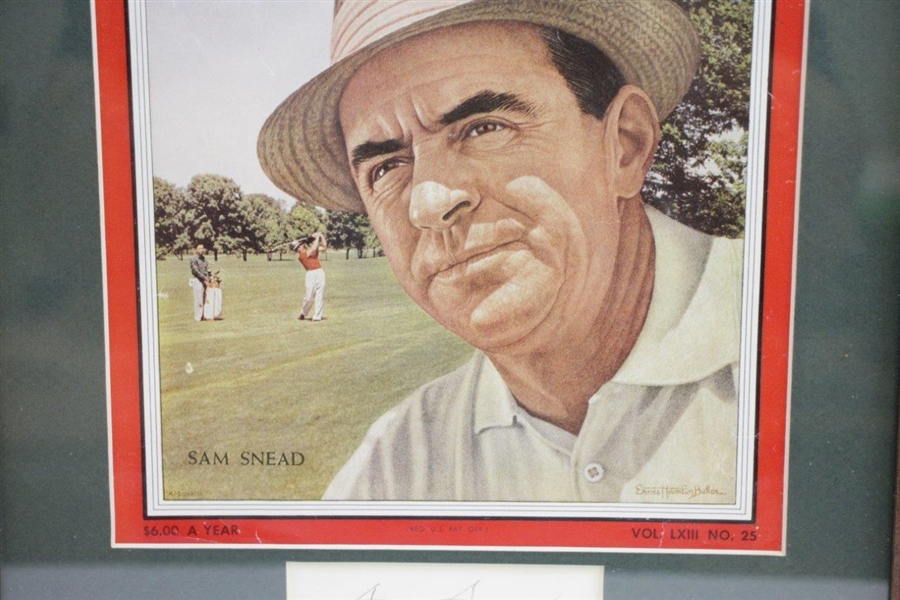 Sam Snead Signed Cut with June 21, 1954 TIME Magazine Display JSA ALOA