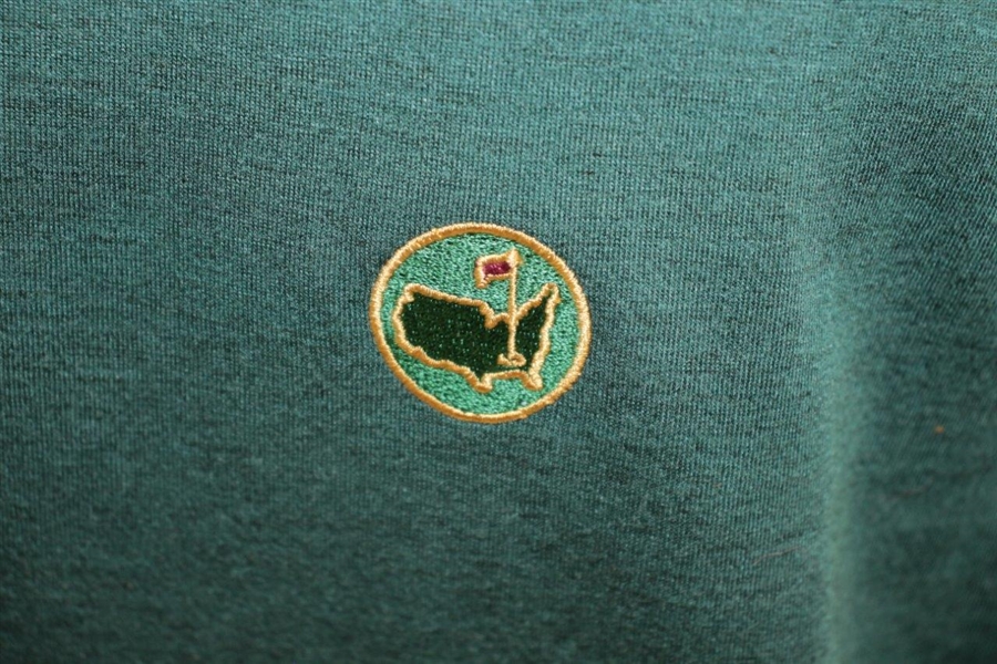 Masters '1934' Large Augusta Green Long Sleeve Half-Zip Sweater - Unused